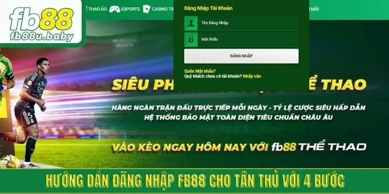 Hướng dẫn đăng nhập FB88 cho tân thủ với 4 bước